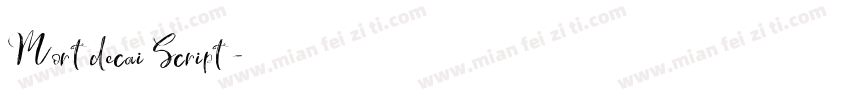 Mortdecai Script字体转换